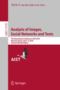 Cover: Analysis of Images, Social Networks and Texts - Springer