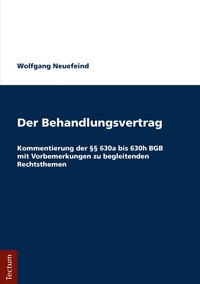 Abbildung von: Der Behandlungsvertrag - Tectum Wissenschaftsverlag