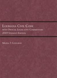 Abbildung von: Louisiana Civil Code with Official Legislative Commentary - West Academic Press