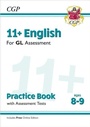 Cover: 11+ GL English Practice Book & Assessment Tests - Ages 8-9 (with Online Edition) - Coordination Group Publications Ltd (CGP)