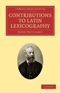 Cover: Contributions to Latin Lexicography - Cambridge University Press