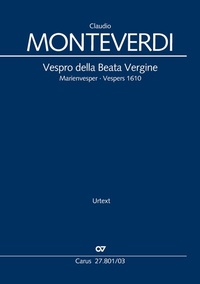 Abbildung von: Vespro della Beata Vergine (Klavierauszug) - Carus-Verlag