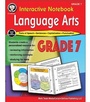 Cover: Interactive Notebook: Language Arts Resource Book, Grade 7 - Mark Twain Media