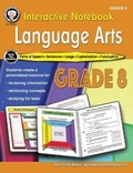 Cover: Interactive Notebook: Language Arts Resource Book, Grade 8 - Mark Twain Media