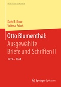 Cover: Otto Blumenthal: Ausgew&auml;hlte Briefe und Schriften II - Springer Spektrum