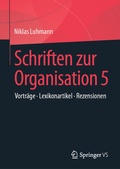 Cover: Schriften zur Organisation 5 - Springer VS