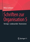 Cover: Schriften zur Organisation 5 - Springer VS