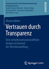 Abbildung von: Vertrauen durch Transparenz - Springer Gabler