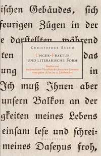 Abbildung von: Unger-Fraktur und literarische Form - Wallstein