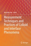 Cover: Measurement Techniques and Practices of Colloid and Interface Phenomena - Springer