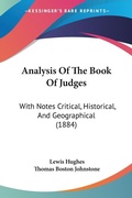 Cover: Analysis Of The Book Of Judges - Kessinger Publishing
