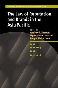 Enlarge image Cover: The Law of Reputation and Brands in the Asia Pacific - Cambridge University Press