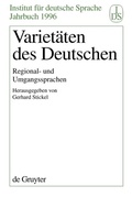 Cover: Variet&auml;ten des Deutschen - De Gruyter