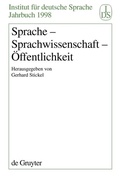 Cover: Sprache - Sprachwissenschaft - &Ouml;ffentlichkeit - De Gruyter
