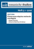 Cover: Romanische Studien, Heft 5, 2016 - Akademische Verlagsgemeinschaft M&uuml;nchen