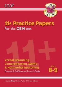 Enlarge image Cover: 11+ CEM Practice Papers - Ages 8-9 (with Parents' Guide & Online Edition) - Coordination Group Publications Ltd (CGP)