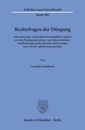 Bild: Rechtsfragen der Düngung. - Duncker & Humblot