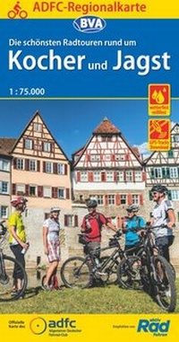 Abbildung von: ADFC-Regionalkarte Die schönsten Radtouren rund um Kocher und Jagst, 1:75.000, mit Tagestourenvorschlägen, reiß- und wetterfest, E-Bike-geeignet, GPS-Tracks Download - BVA BikeMedia