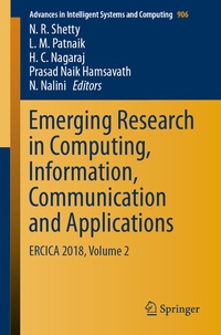 Enlarge image Cover: Emerging Research in Computing, Information, Communication and Applications - Springer
