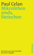 Cover: &raquo;Mikrolithen sinds, Steinchen&laquo; - Suhrkamp