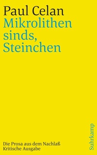 Abbildung von: »Mikrolithen sinds, Steinchen« - Suhrkamp
