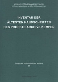 Abbildung von: Inventar der ältesten Handschriften des Propsteiarchivs Kempen - Habelt, R