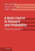 Cover: A Basic Course in Measure and Probability - Cambridge University Press