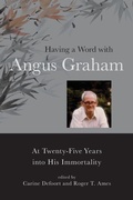 Cover: Having a Word with Angus Graham - State University of New York Press
