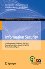 Cover: Information Security - Springer