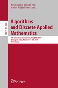 Cover: Algorithms and Discrete Applied Mathematics - Springer