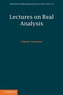 Cover: Lectures on Real Analysis - Cambridge University Press
