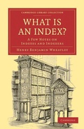 Cover: What is an Index? - Cambridge University Press