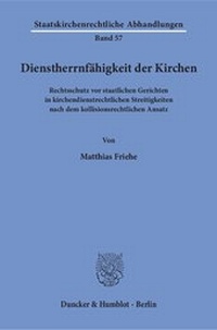 Abbildung von: Dienstherrnfähigkeit der Kirchen - Duncker & Humblot