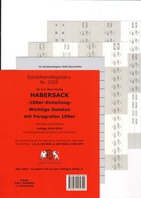 Abbildung von: DürckheimRegister® HABERSACK-100er-Einteilung - Dürckheim Verlag