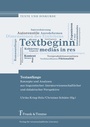 Cover: Textanfänge - Frank & Timme