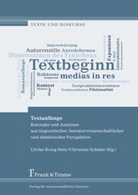 Enlarge image Cover: Textanfänge - Frank & Timme