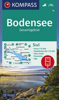 Abbildung von: KOMPASS Wanderkarte Bodensee Gesamtgebiet - KOMPASS-Karten