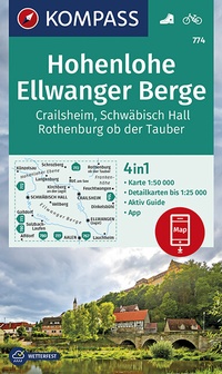 Abbildung von: KOMPASS Wanderkarte Hohenlohe, Ellwanger Berge, Crailsheim, Schwäbisch Hall, Rothenburg ob der Tauber - KOMPASS-Karten