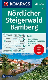 Abbildung von: KOMPASS Wanderkarte 167 Nördlicher Steigerwald, Bamberg 1:50.000 - KOMPASS-Karten