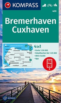 Abbildung von: KOMPASS Wanderkarte 400 Bremerhaven, Cuxhaven 1:50.000 - KOMPASS-Karten
