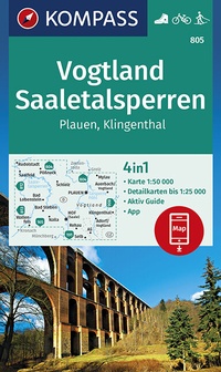 Abbildung von: KOMPASS Wanderkarte Vogtland, Saaletalsperren, Plauen, Klingenthal - KOMPASS-Karten