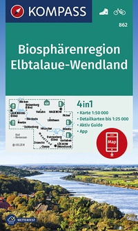 Abbildung von: KOMPASS Wanderkarte Biosphärenregion Elbtalaue-Wendland - KOMPASS-Karten