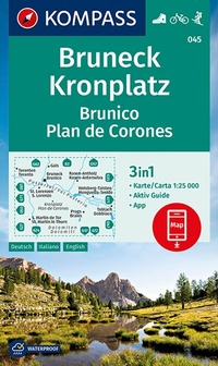 Abbildung von: KOMPASS Wanderkarte 045 Bruneck, Kronplatz Brunico Plan de Corones 1:25.000 - KOMPASS-Karten