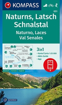 Abbildung von: KOMPASS Wanderkarte 051 Naturns, Latsch, Schnalstal, Naturno, Laces, Val Senales 1:25.000 - KOMPASS-Karten