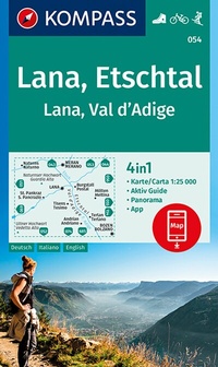Abbildung von: KOMPASS Wanderkarte 054 Lana, Etschtal Lana, Val d´Adige 1:25.000 - KOMPASS-Karten