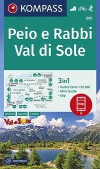 Abbildung von: KOMPASS Wanderkarte Peio e Rabbi, Val di Sole - KOMPASS-Karten