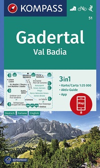 Abbildung von: KOMPASS Wanderkarte Gadertal, Val Badia - KOMPASS-Karten