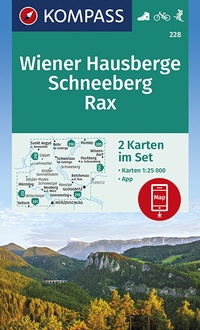 Abbildung von: KOMPASS Wanderkarte Wiener Hausberge, Schneeberg, Rax - KOMPASS-Karten