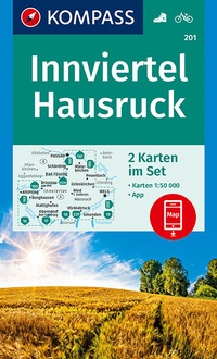 Abbildung von: KOMPASS Wanderkarte Innviertel, Hausruck - KOMPASS-Karten