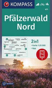Abbildung von: KOMPASS Wanderkarte Pfälzerwald Nord - KOMPASS-Karten